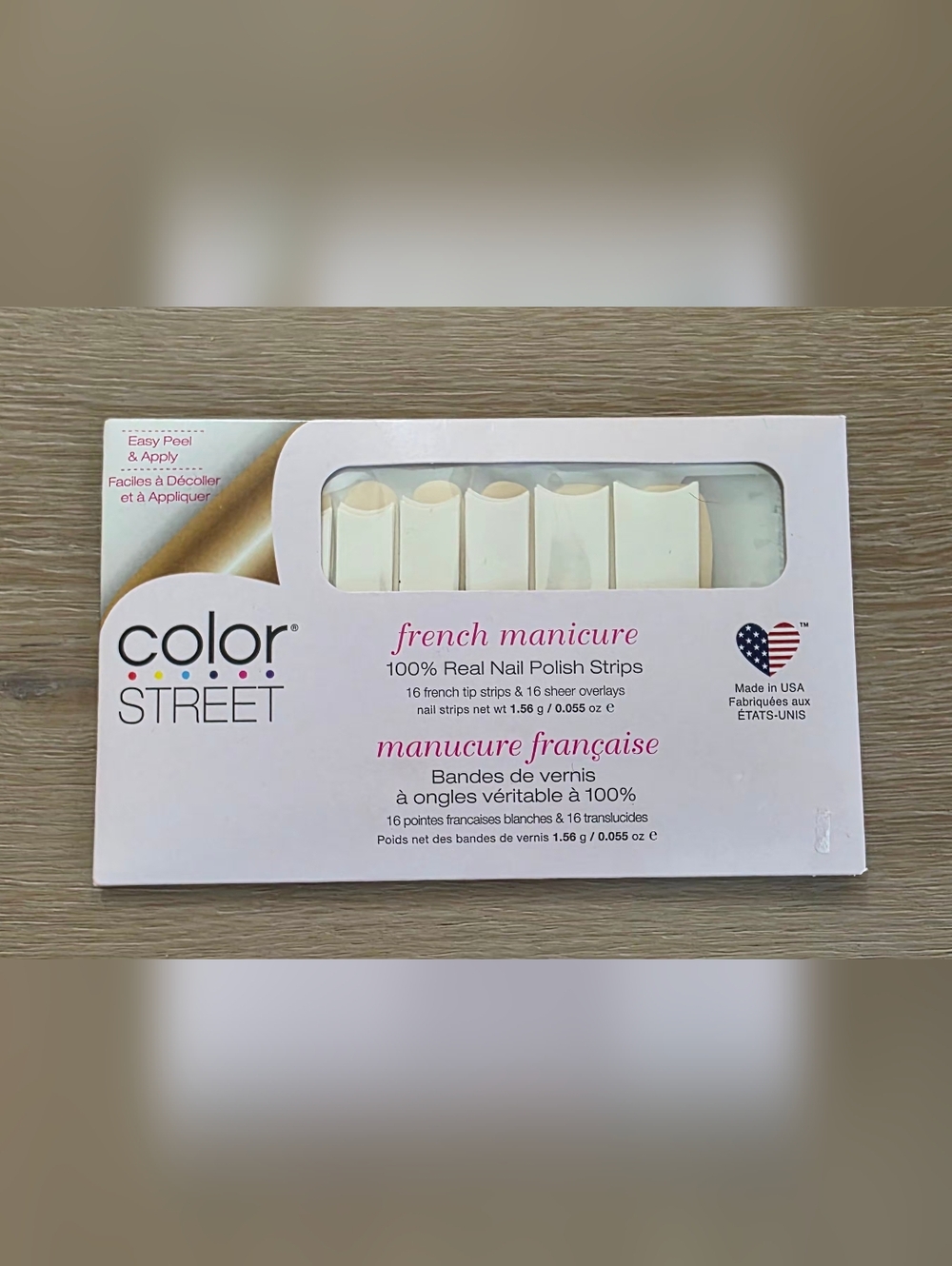 NEW Color Street White French Tip Nail Strips - City Of Love